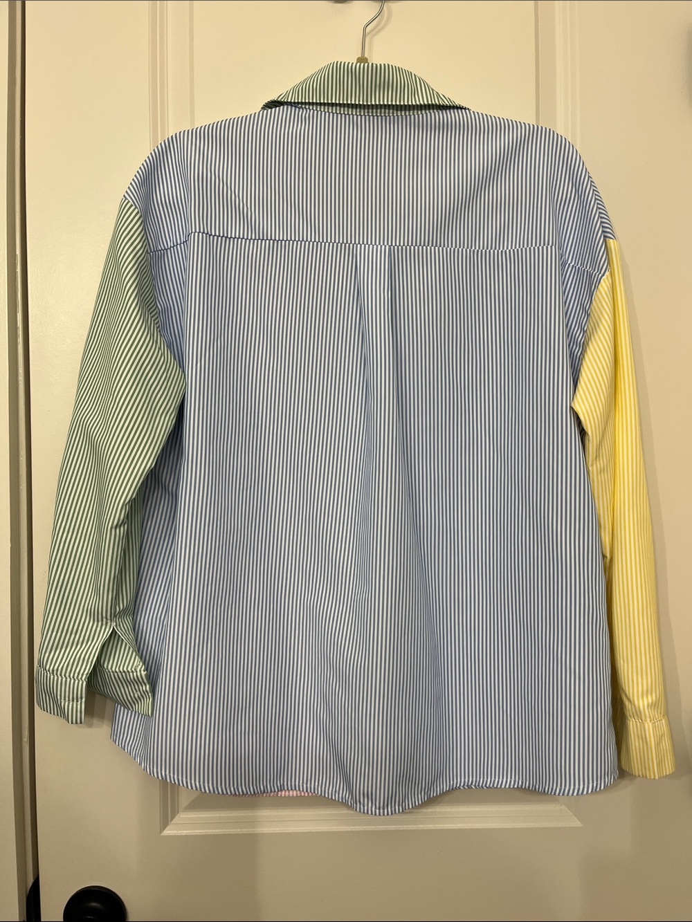 NWOT Multi-Color Striped Button-Down Shirt - Picture 3 of 5
